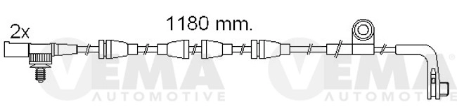 Warning Contact, brake pad wear (117471)
