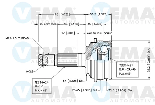 Joint Kit, drive shaft (18604)