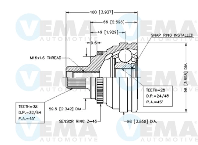 Joint Kit, drive shaft (18553)