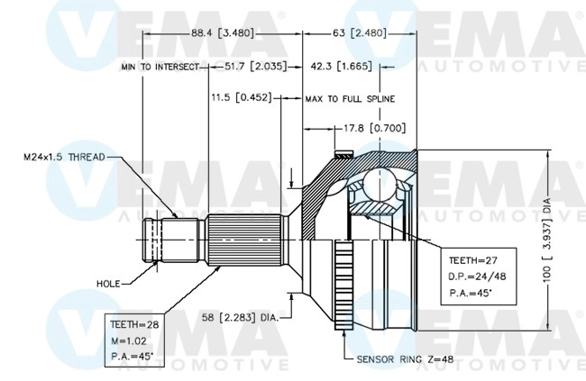 Joint Kit, drive shaft (18283)
