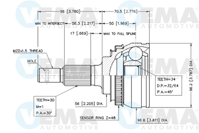 Joint Kit, drive shaft (18657)