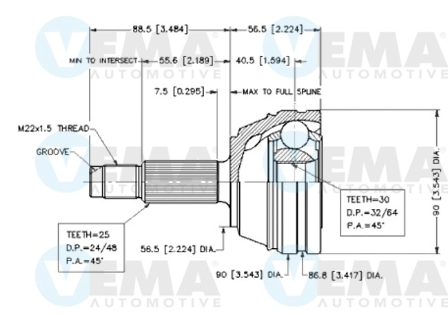 Joint Kit, drive shaft (18600)