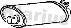 Centre Muffler (210254)