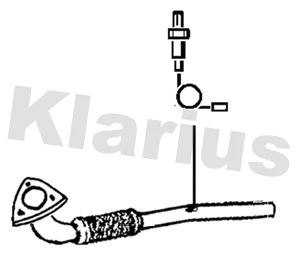 Pressure Pipe, pressure sensor (soot/particulate filter) (302148)