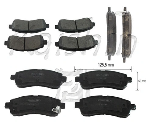 Brake Pad Set, disc brake (FK3144)