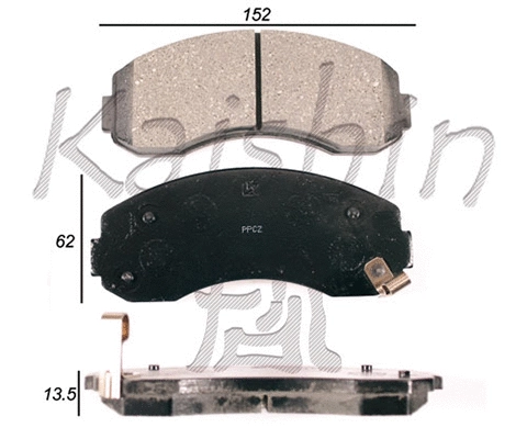 Brake Pad Set, disc brake (FK11204)