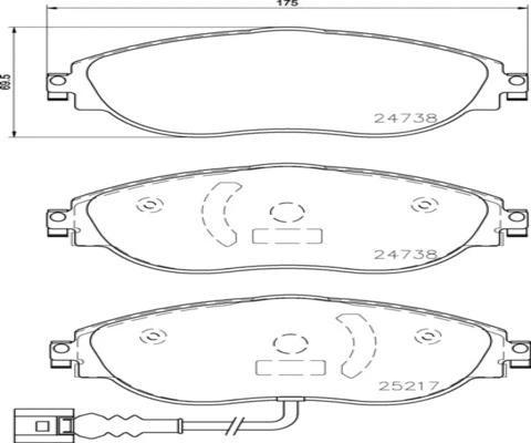 Brake Pad Set, disc brake (FK20303)