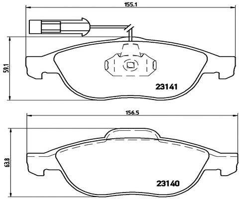Brake Pad Set, disc brake (FK20308)