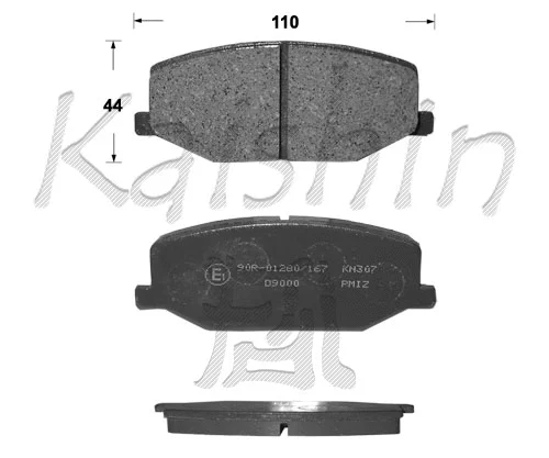 Brake Pad Set, disc brake (FK9000)