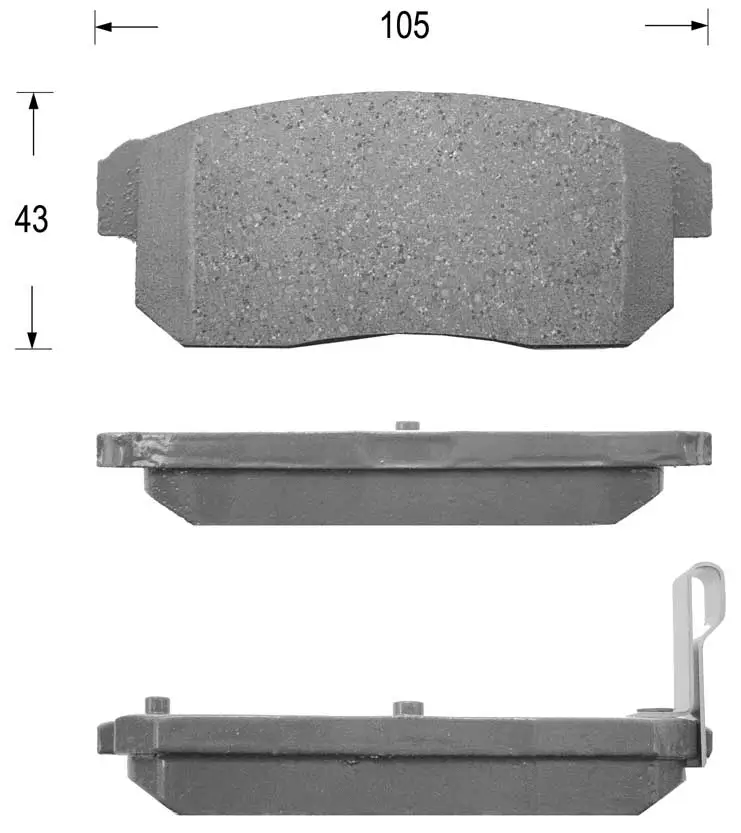 Brake Pad Set, disc brake (FK1239)