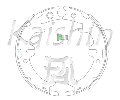 Brake Shoe Set, parking brake (K2392)