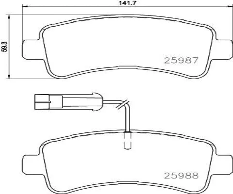 Brake Pad Set, disc brake (FK20193)