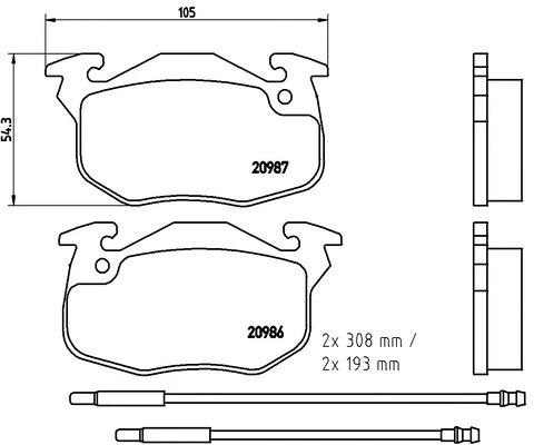 Brake Pad Set, disc brake (FK20226)