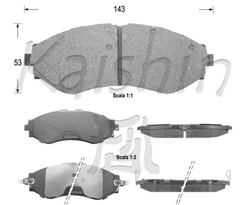 Brake Pad Set, disc brake (FK11124)