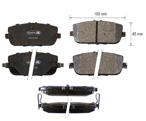 Brake Pad Set, disc brake (FK3135)