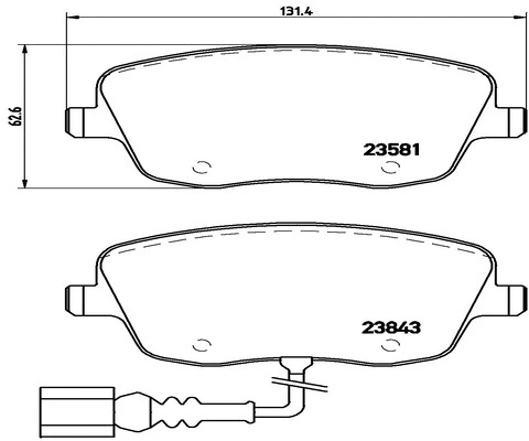 Brake Pad Set, disc brake (FK20169)