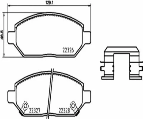 Brake Pad Set, disc brake (FK20223)