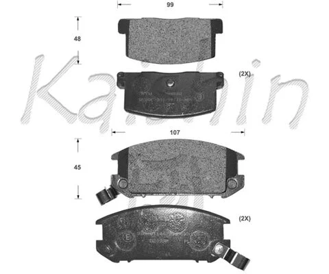Brake Pad Set, disc brake (FK2099)