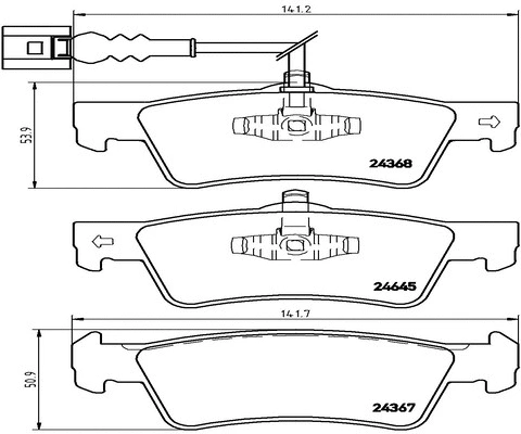 Brake Pad Set, disc brake (FK20165)