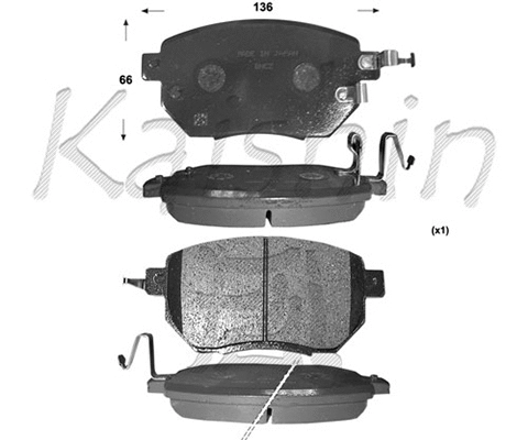 Brake Pad Set, disc brake (FK1264)