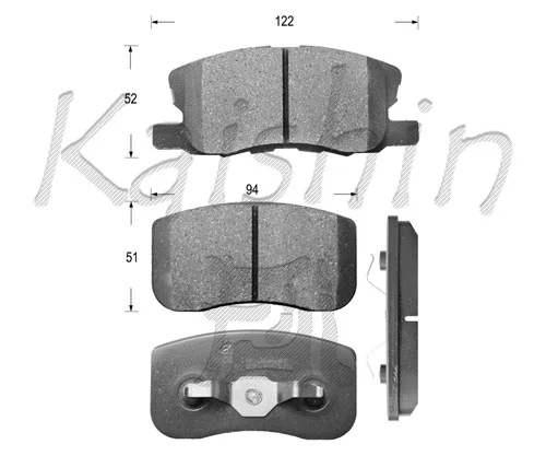 Brake Pad Set, disc brake (FK6121)