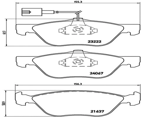 Brake Pad Set, disc brake (FK20234)