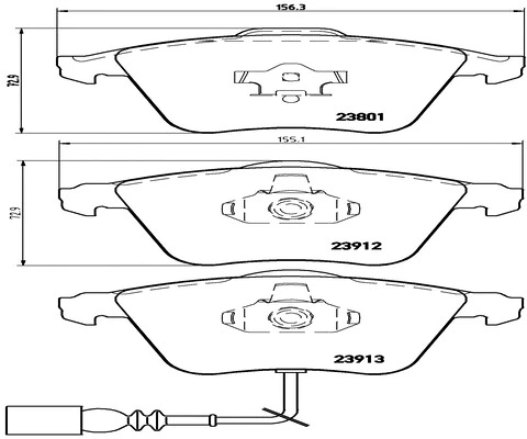 Brake Pad Set, disc brake (FK20160)