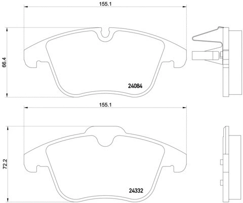 Brake Pad Set, disc brake (FK20285)
