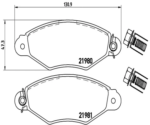 Brake Pad Set, disc brake (FK20180)