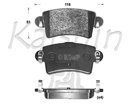 Brake Pad Set, disc brake (FK10090)