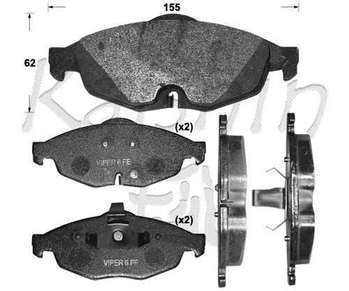 Brake Pad Set, disc brake (FK10073)