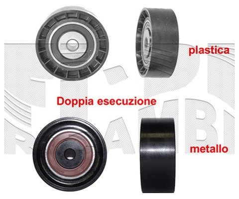 Deflection/Guide Pulley, V-ribbed belt (FI6050)
