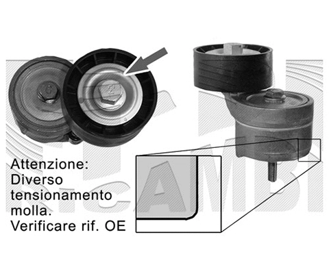 Belt Tensioner, V-ribbed belt (FI5520)