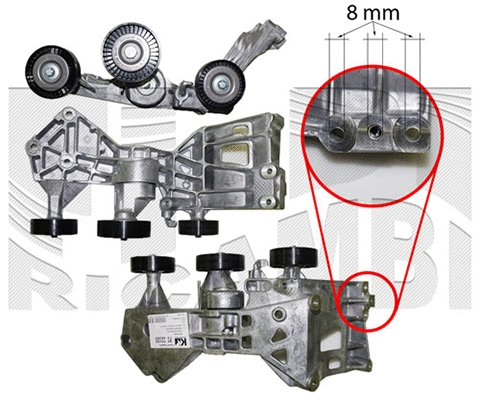 Belt Tensioner, V-ribbed belt (A08840)