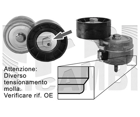 Belt Tensioner, V-ribbed belt (A02644)