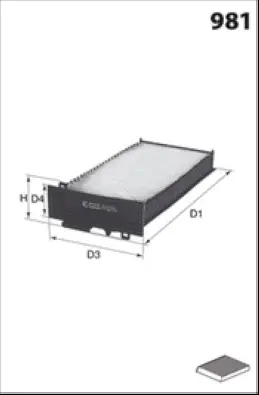 Filter, cabin air (HB170)