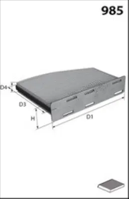 Filter, cabin air (HB166C)