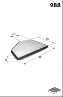 Filter, cabin air (HB124)