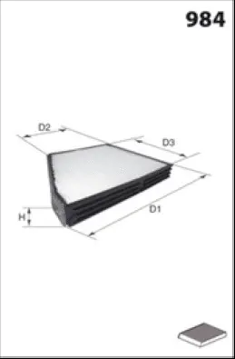 Filter, cabin air (HB340)