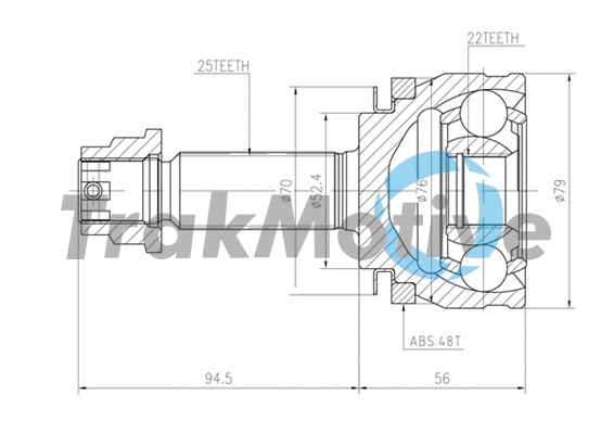 Joint Kit, drive shaft (40-9128)