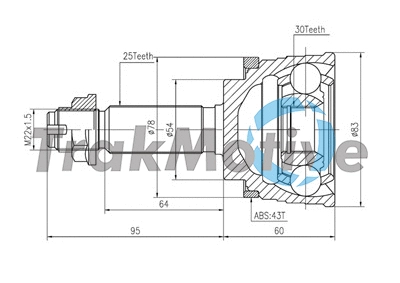 Joint Kit, drive shaft (40-0833)