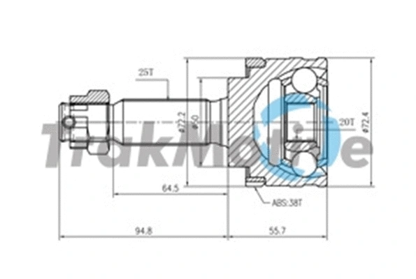 Joint Kit, drive shaft (40-0818)