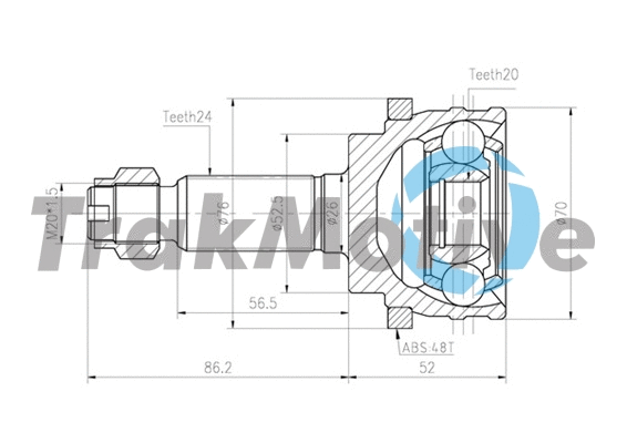 Joint Kit, drive shaft (40-0827)
