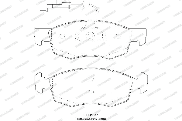 Brake Pad Set, disc brake (WBP20907A)