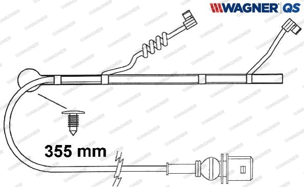 Warning Contact, brake pad wear (587032W)
