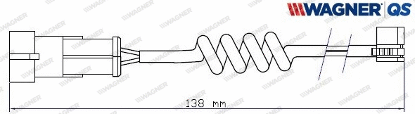 Warning Contact, brake pad wear (587042W)