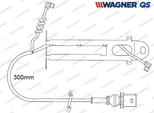 Warning Contact, brake pad wear