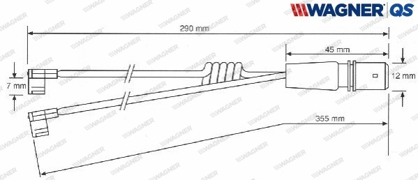 Warning Contact, brake pad wear (587026W)