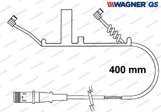 Warning Contact, brake pad wear (587021W)