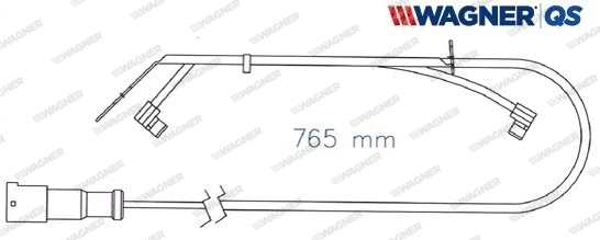 Warning Contact, brake pad wear (587074W)